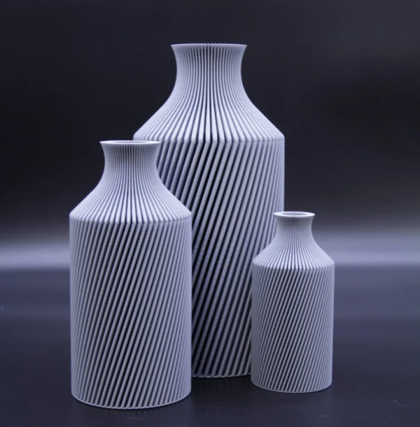 Design Vase Groove Bottle ashgrey
