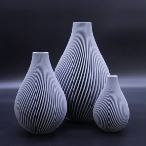 Design Vase Groove Droplet ashgrey