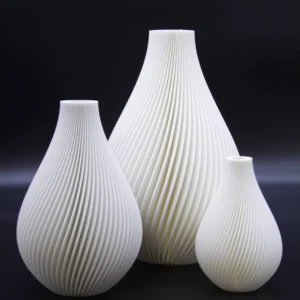 Design Vase Groove Droplet white